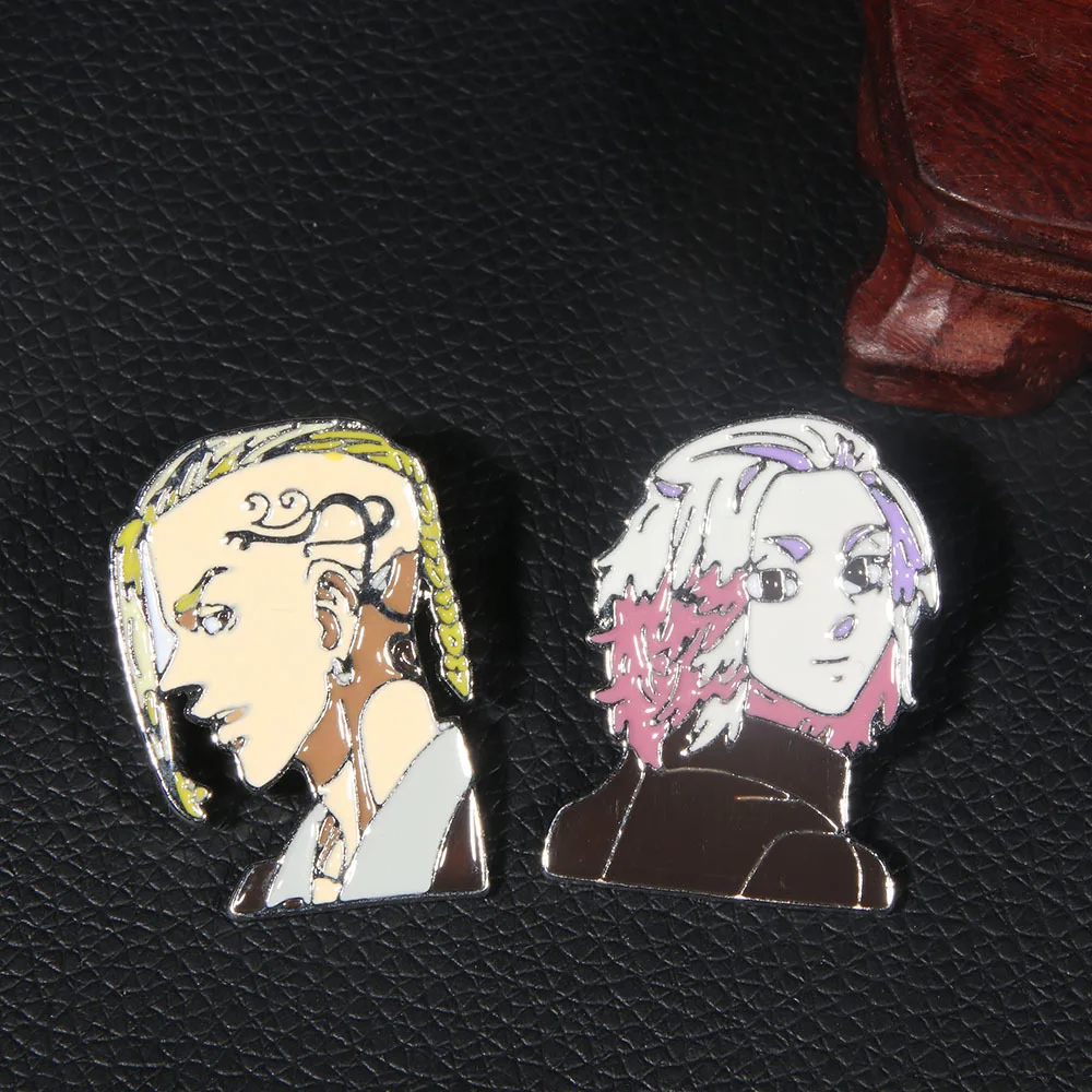 

Anime Tokyo Revengers Manjiro Sano Draken Metal Enamel Backpack Bag Lapel Badge Brooch Pin