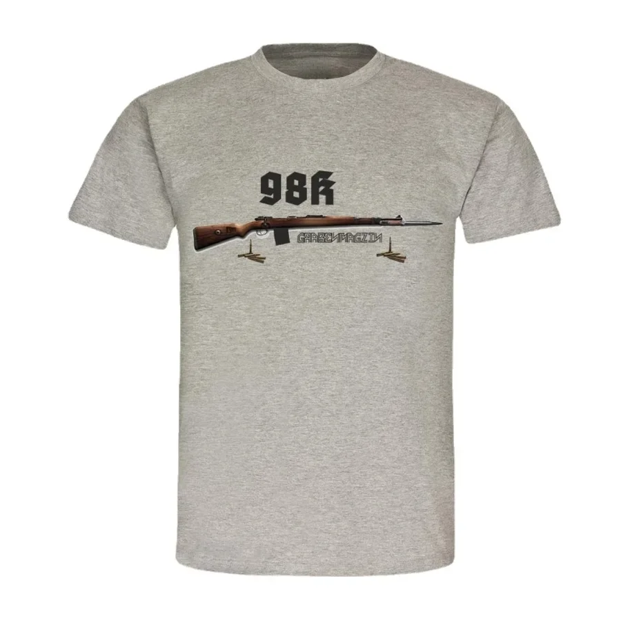 98K Grabenmagazin Wehrmacht Weapons Bullet Байонетная винтовка Футболка. Мужская футболка