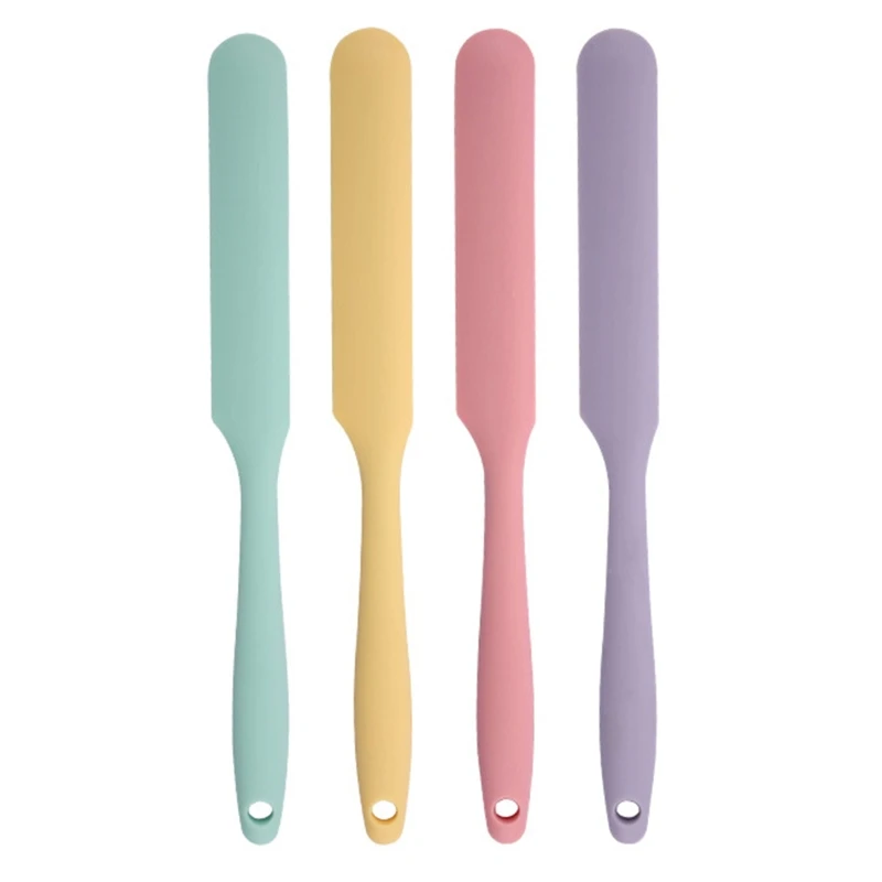 

Silicone Material Spatula Heat-resistant Mini Spatula with Sharp Thin Edge Nonstick Silicone Spreader 4 Colors to Choose