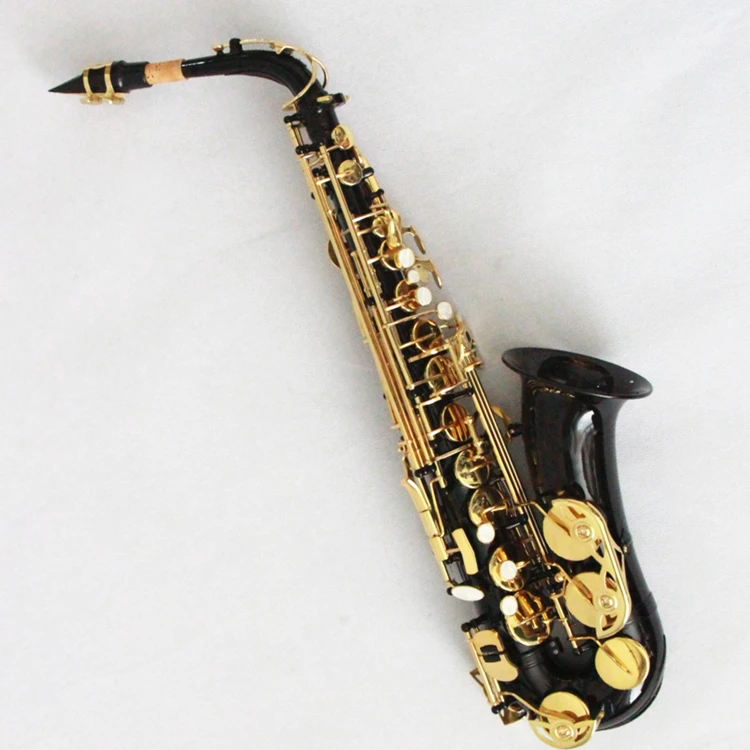 

classical black body golden keys saxophone alto brass body double color saxophone for sale colored saxophone alto