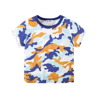 childrens camouflage short sleeve t shirt fashion boys and girls full print tops