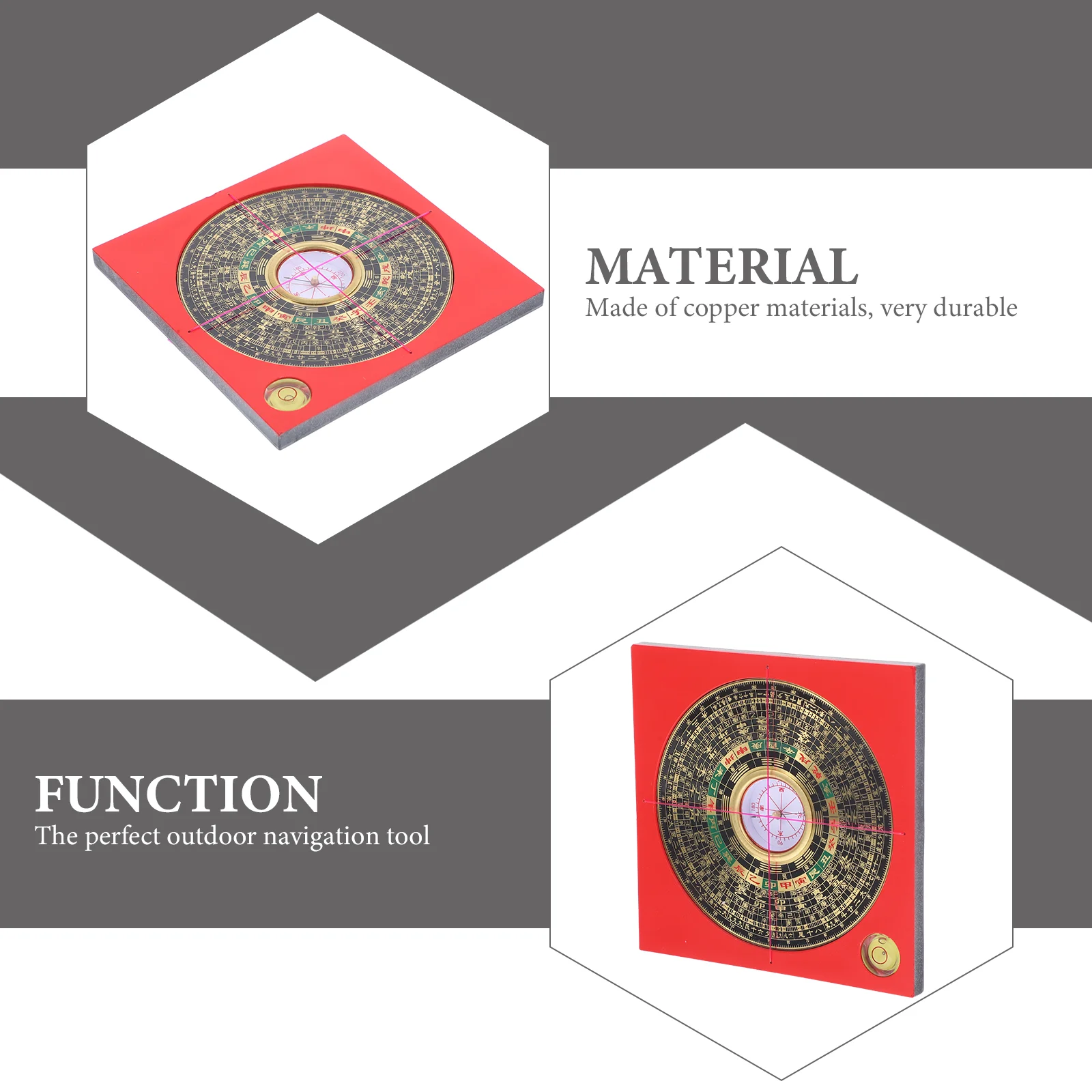 

Home Decor Gossip Compass Multi-functional Outdoor Luo Pan Supplies Small Retro Style Copper Taoist