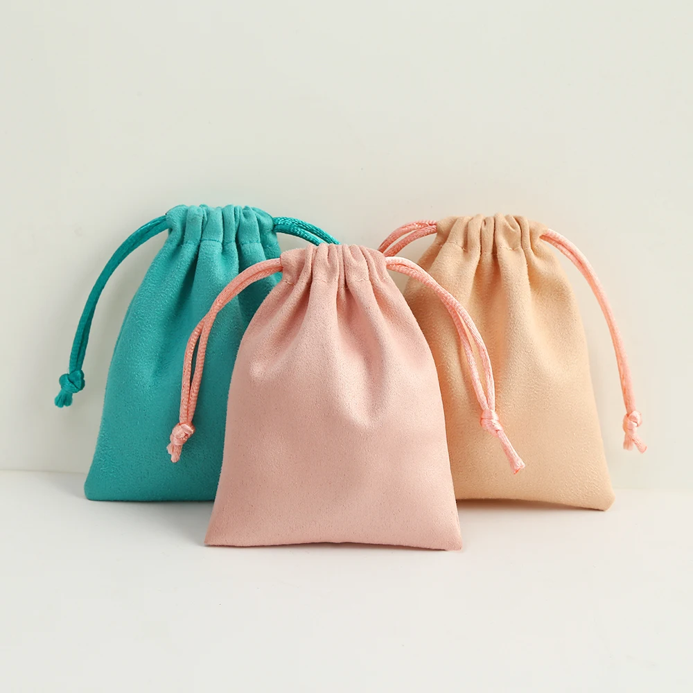 

Small Business Drawstring Gift Pouches Wedding Birthday Thanksgiving Day Party Favor Storage Sachet Bag Flannel Jewelry Bags