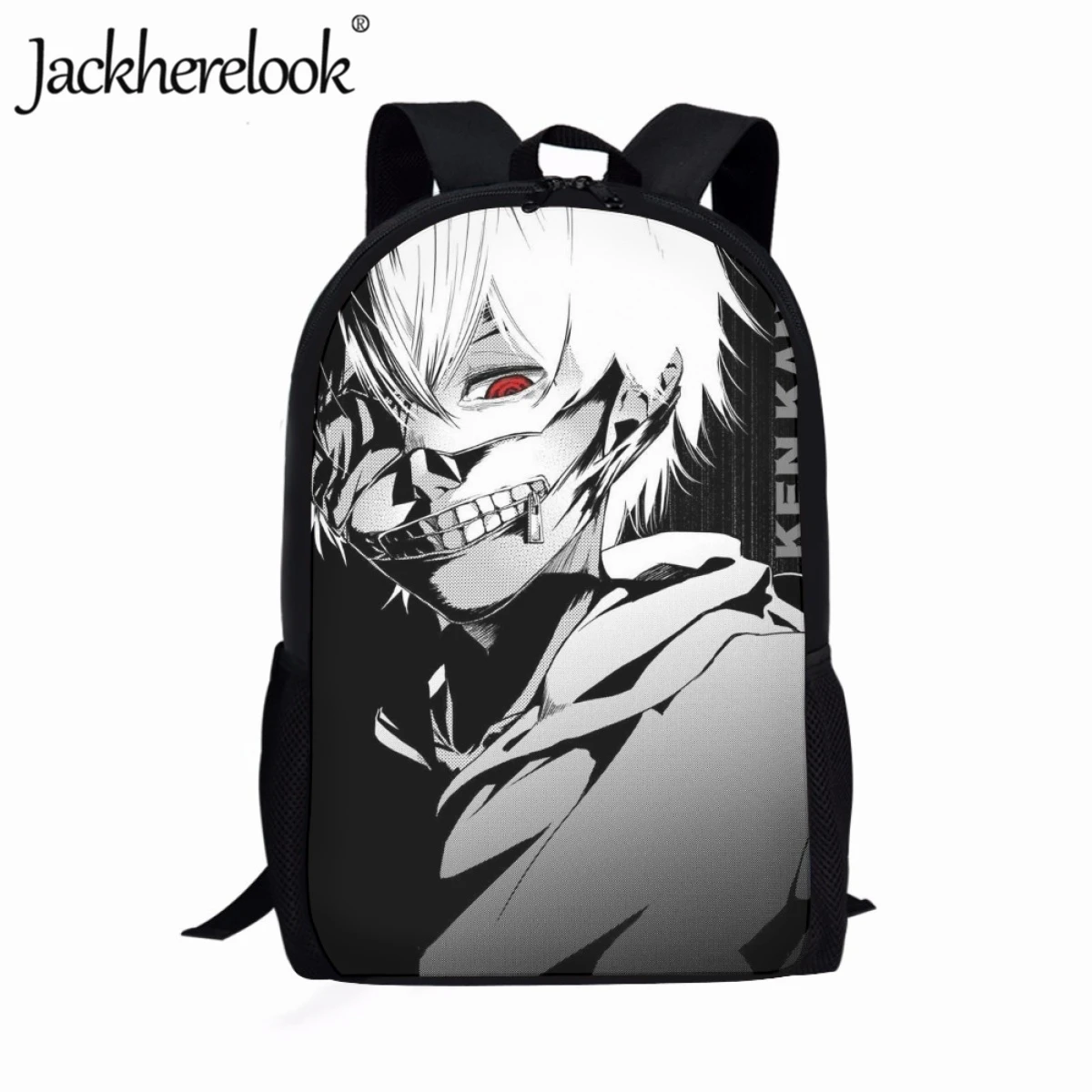 Jackherelook 17inch Tokyo Ghoul Kaneki Ken School Bag for Kids Boys Girls Backpack Children School Book Bags Fashion Laptop Bag
