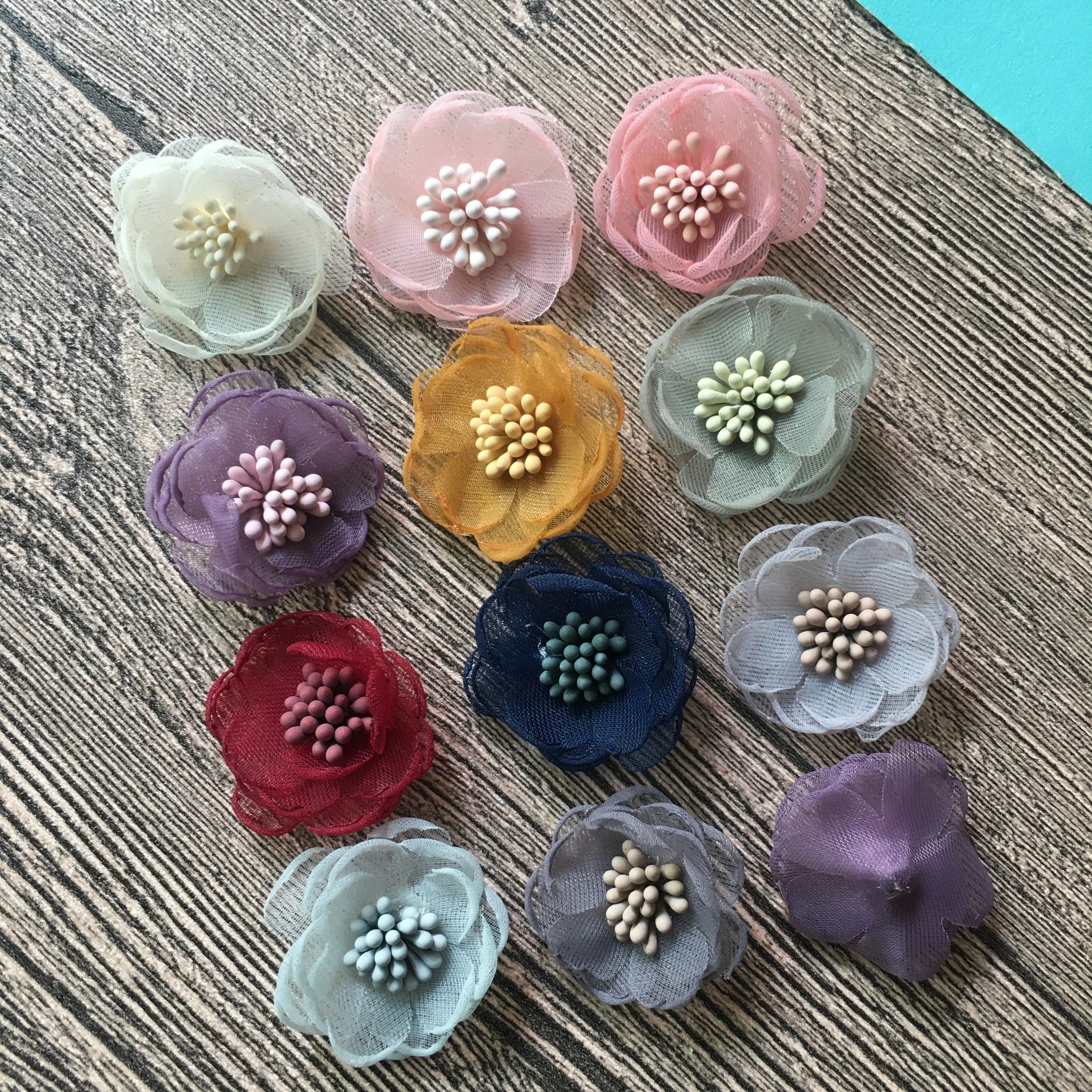 Розетка из органзы 1 20 дюйма 10 шт./партия