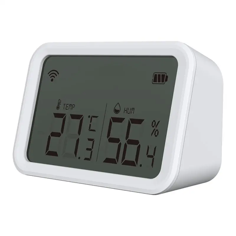 

Wifi Sensor White Hygrometer Thermometer Backlight 2023 Smart Home Electronic Temperature And Humidity Neo 1pc New Tuya