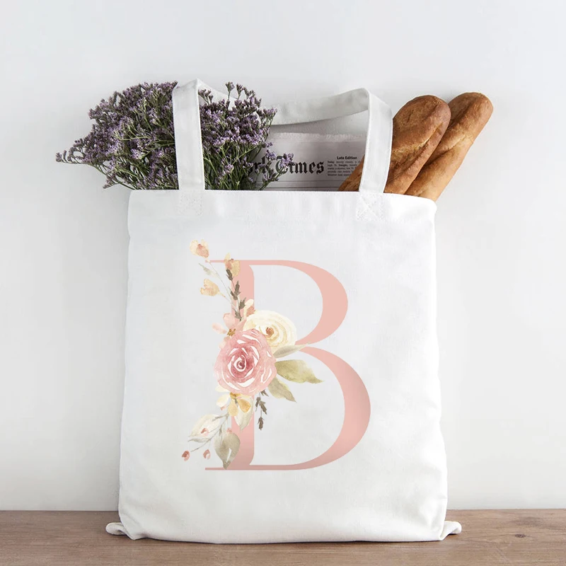 

Women Bag Fashion Canvas Shoulder Bag Letter Casual Big Capacity Harajuku Women Handbag Reusable Vintage High Capacity