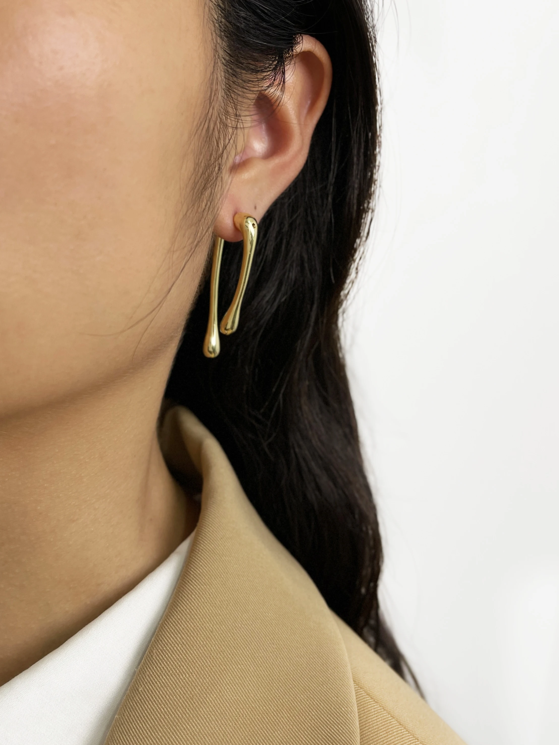 Серьги Peri'sbox с золотым и серебряным покрытием