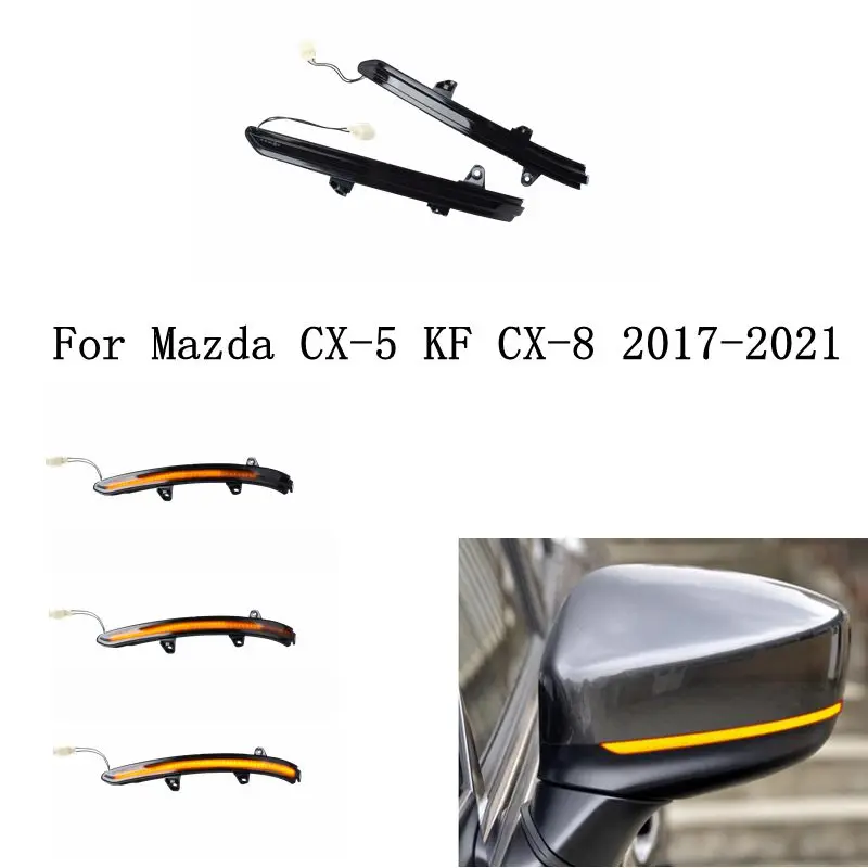 

For Mazda Cx-5 Cx-8 Cx-9 Led Dynamic Turn Signal Light Rearview Mirror Indicator Light Car Accessories 2022-2017