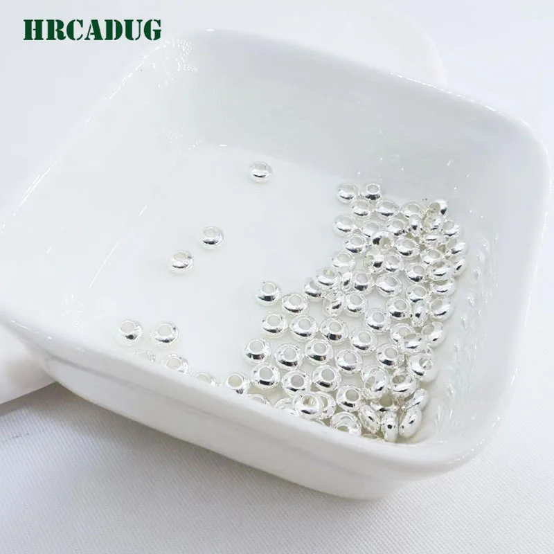 Wholesale 4/5/6mm Jewelry Making Beads 18K Gold Plated Flat Spacer Beads To Bracelet Jewelry Making Diy Accessories Loose Bead