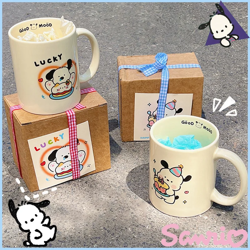 

Sanrio Hello Kitty Mug Kawaii Cinnamoroll Pachacco Cartoon Anime Couple Mug Coffee Mug Cute Office Home Tea Mug Birthday Gift