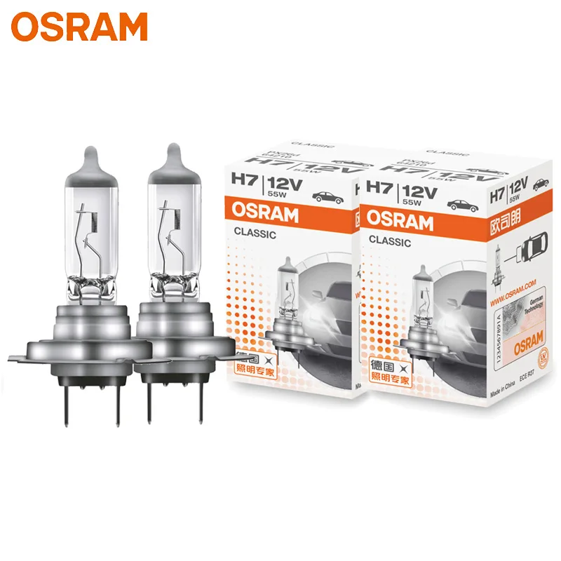 

Галогенные Лампы OSRAM CLASSIC H7 Для Автомобильных Фар, 12В 55Вт PX26d, Стандартные Автолампы 3200K, Качество OEM