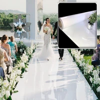 white mirrored floor wedding aisle runner indoor outdoor for wedding engagement party decorations 33ft long 0 12mm thickness