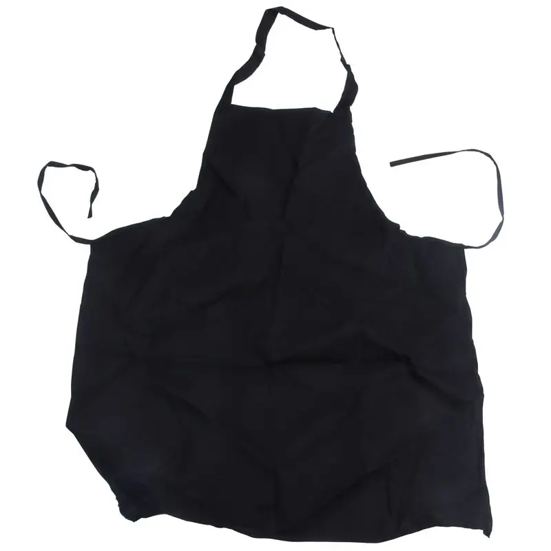 

12 Pack Bib Apron - Unisex Black Apron Bulk With 2 Roomy Pockets Machine Washable For Kitchen Crafting BBQ Drawing