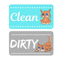 kitchen cleaning tips signs dishwasher magnet clean dirty signs indicator washed not washed dishwasher accessories home decor