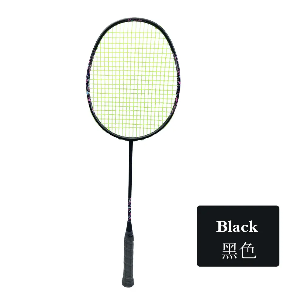 

JNM 4U Carbon Fiber Training Badminton Racket String Badminton Racquet 25LBS With Grips And Bag