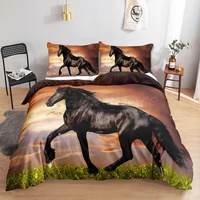 new running horse 3d galaxyduvet cover set single double twinqueen 2pcs3pcs bedding sets universe outer space themed bed linen