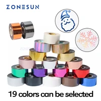 zonesun rolls hot stamping foil paper heat transfer anodized gilded paper for leather pu wallet hot foil stamping machine paper