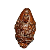wood figure of guanyin zen bodhisattva kwan yin statue buddha meditation wooden