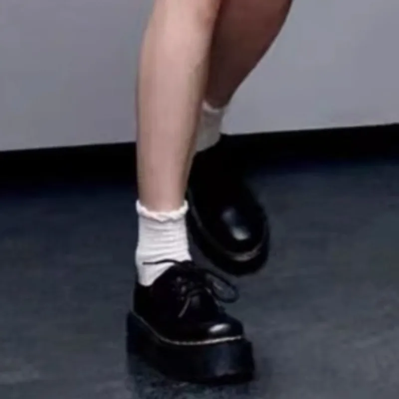 Женские Мокасины С Круглым Носком Лоферы На Шнуровке Повседневная Однотонная