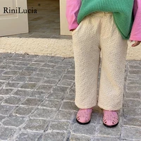 rinilucia 2022 summer solid color linen beige children long pants for baby boys pants harem pants for kids children