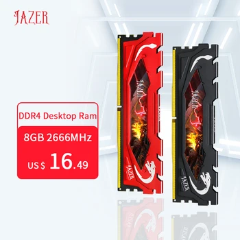 JAZER DDR4 Ram 16GB 32GB 3600MHz 3200MHz 2666MHz 4GB 8GB Desktop Memory  Computer DDR3 1600MHz 1866MHz Rams With Heatsink 1