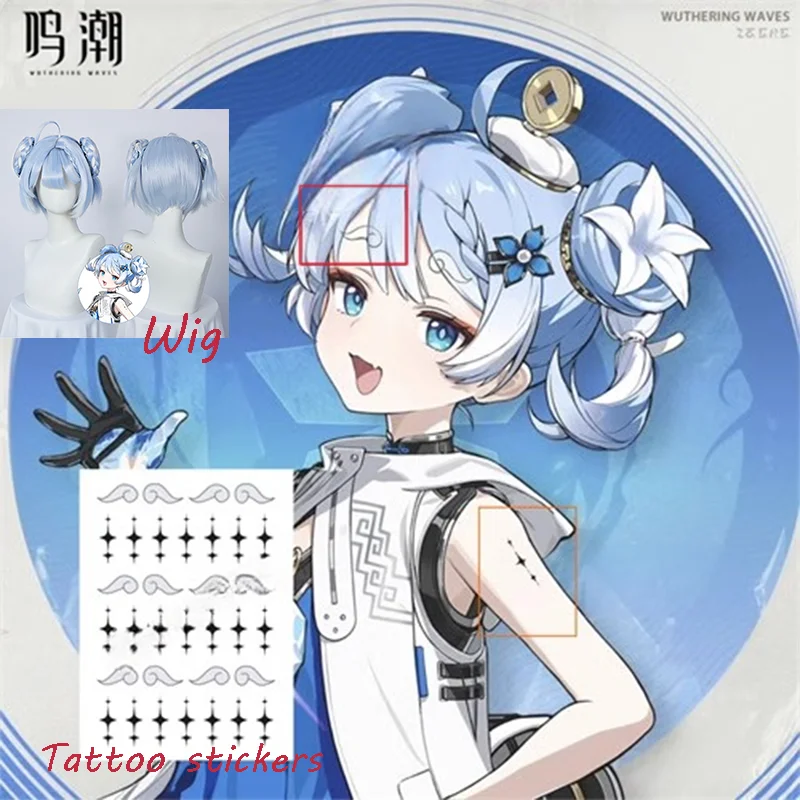 Wuthering Waves Youhu Косплей Парик Тепло Прямые Синтетические Волосы Короткие Реквизит