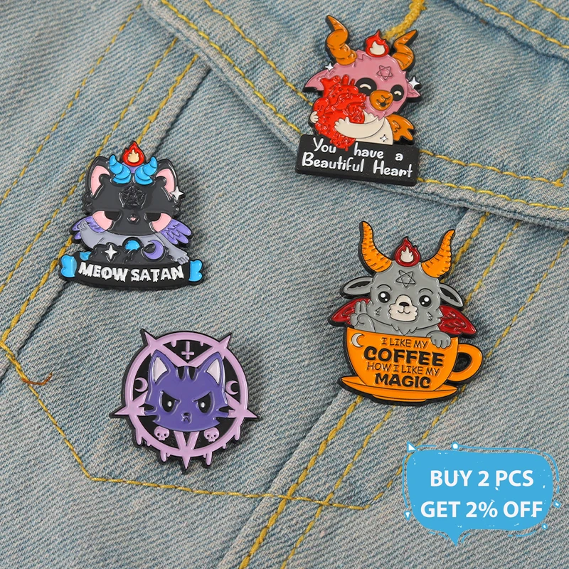 Эмалированные булавки в стиле тестер панк готический монстр черные белые