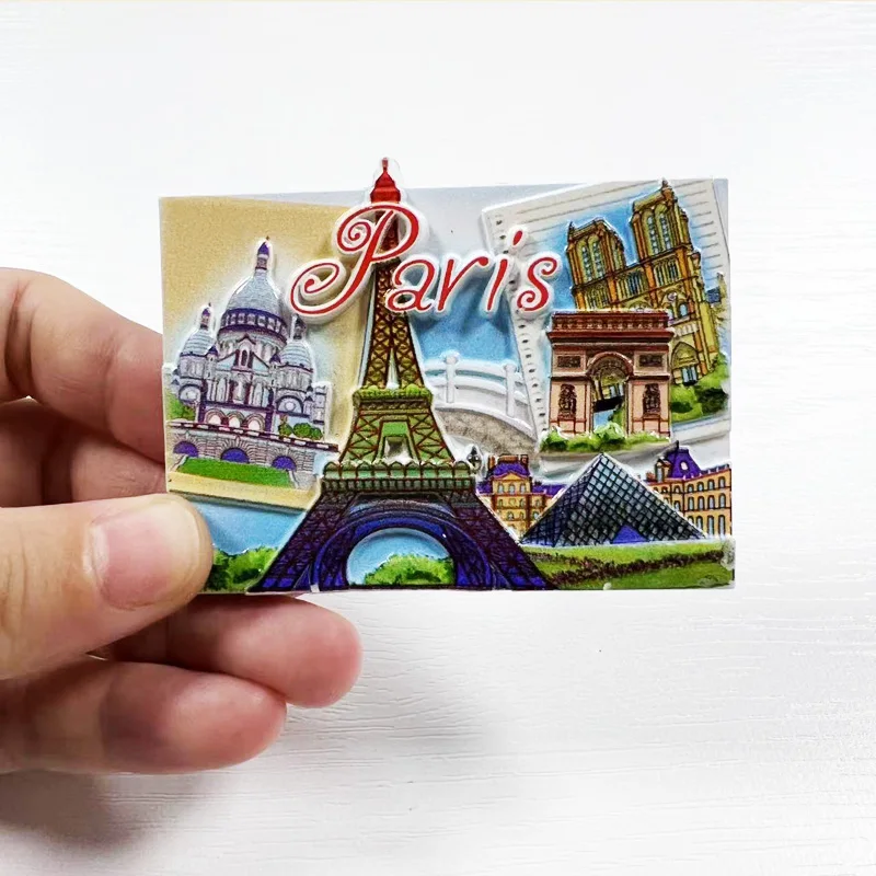 Париж Сувениры Домашний декор Эйфелева башня Лувр Архитектурный пейзаж 3D Стерео