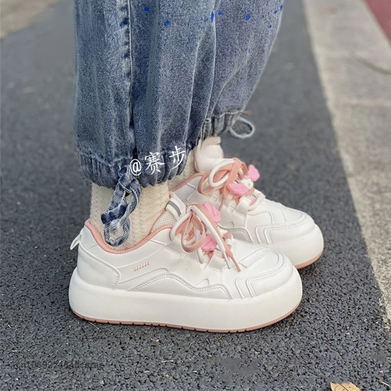 Sanrio Hello Kitty Small White Shoes Y2k Korean College Style High Street Sneakers Student Fashion Versatile Shoes For Women
