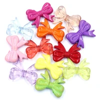 5pcs spacer beads bow tie knot acrylic colorful mixed for jewelry diy making necklaces handmade accessories 46x36mm
