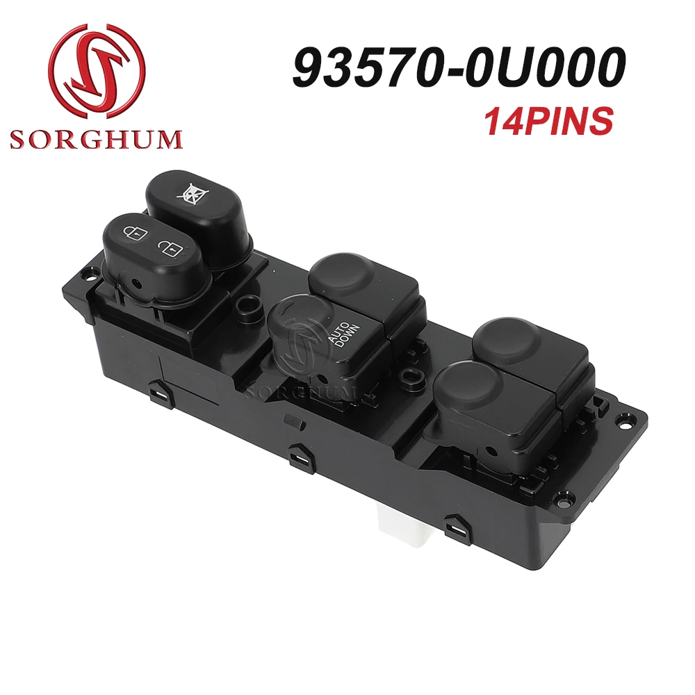 

SORGHUM 93570-0U000 LH Driver Side Car Window Switch Button Master For Hyundai Accent Verna 2010-2014 93670-1R410 93570-0U110