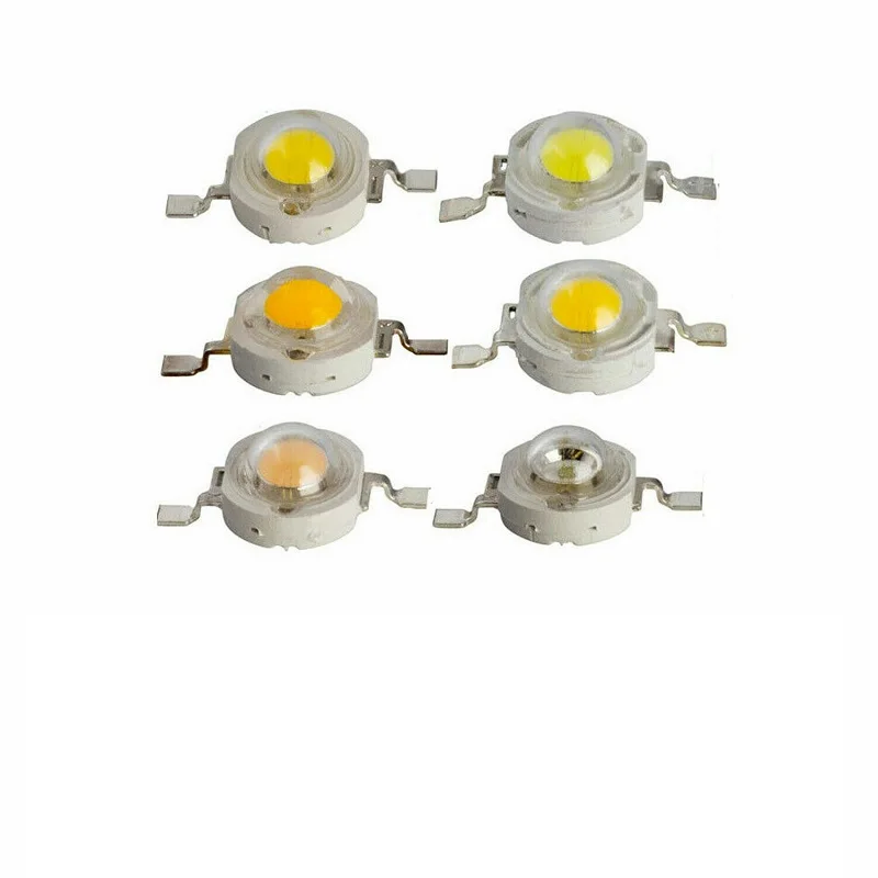 10pcs 1W 3W 5W High Power LED Chip Lamp Bulbs SMD COB Diodes Warm Cold White Red Green Blue Yellow 440 660nm Grow Light Beads