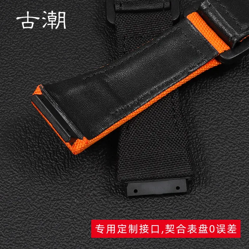 High quality Genuine Leather strap, suitable for Richard Mille nylon strap, men's RM50/53 4-star 5-starscrewdriver, 25mm
