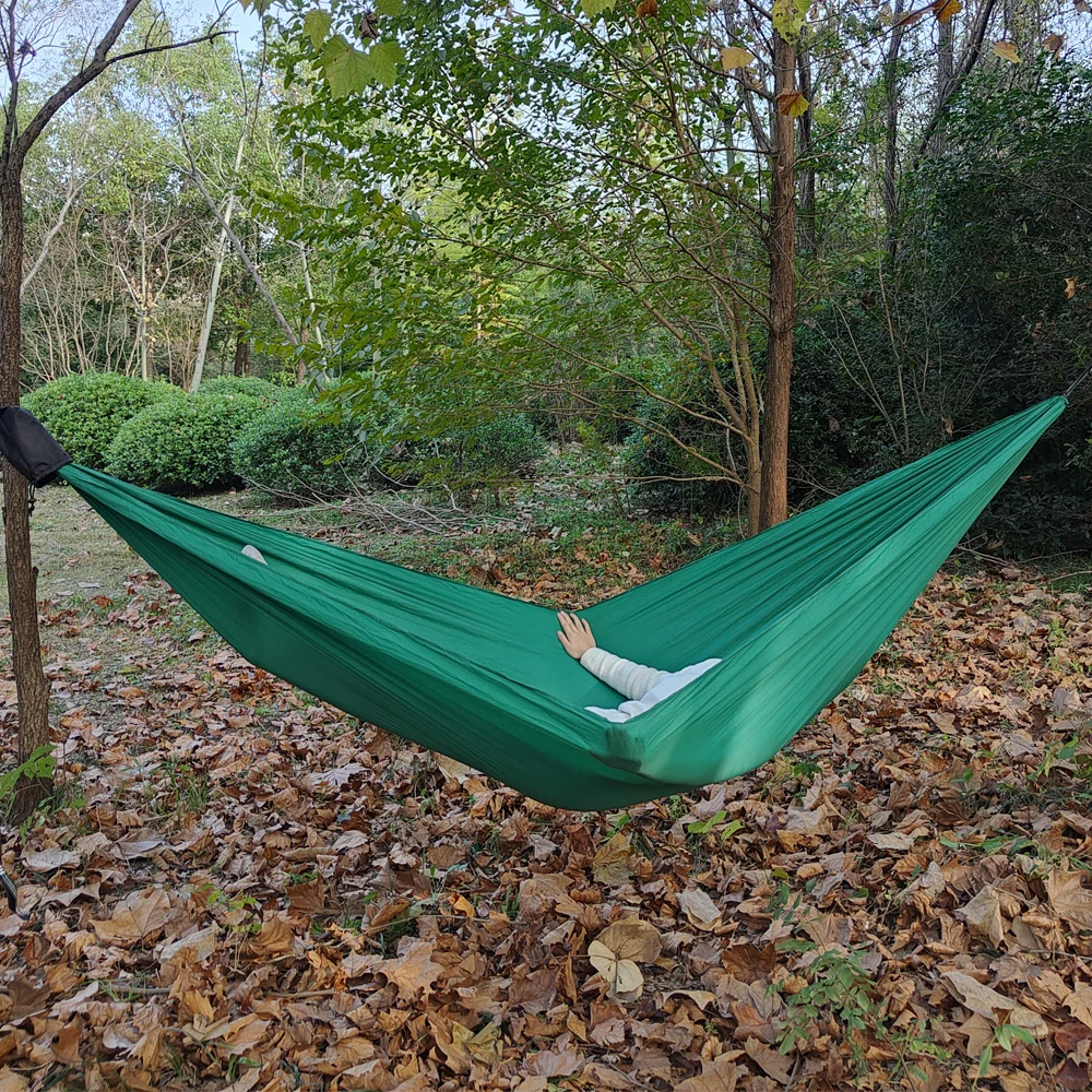

Ultralight Nylon Thin Hammock 2 Person Outdoor Portable Hammock Ice Feeling 150 kg Bearing Weight Camping Hammock