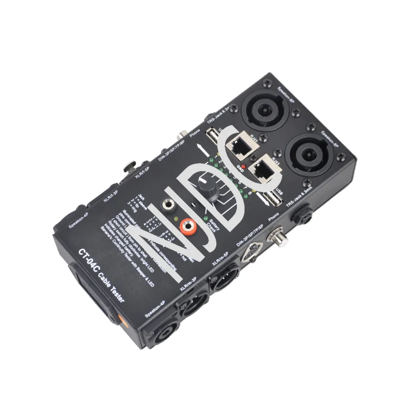 

Регулируемый Многофункциональный тестер кабеля XLR Mic DMX RJ45