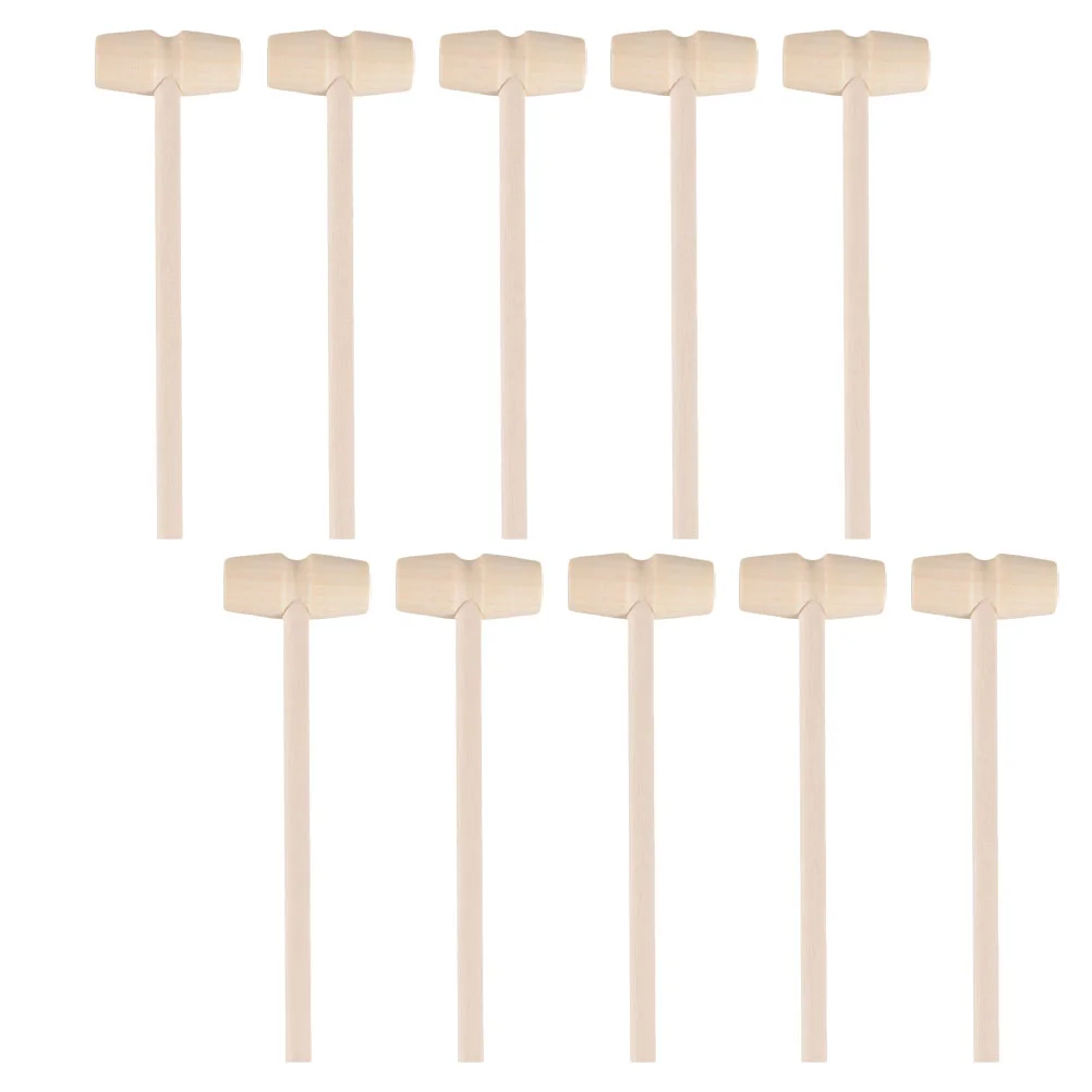 

25pcs Wooden Mallet Lobster Seafood Hammers Wooden Craft Making Tools for Cracking Chocolate Cake Supplies