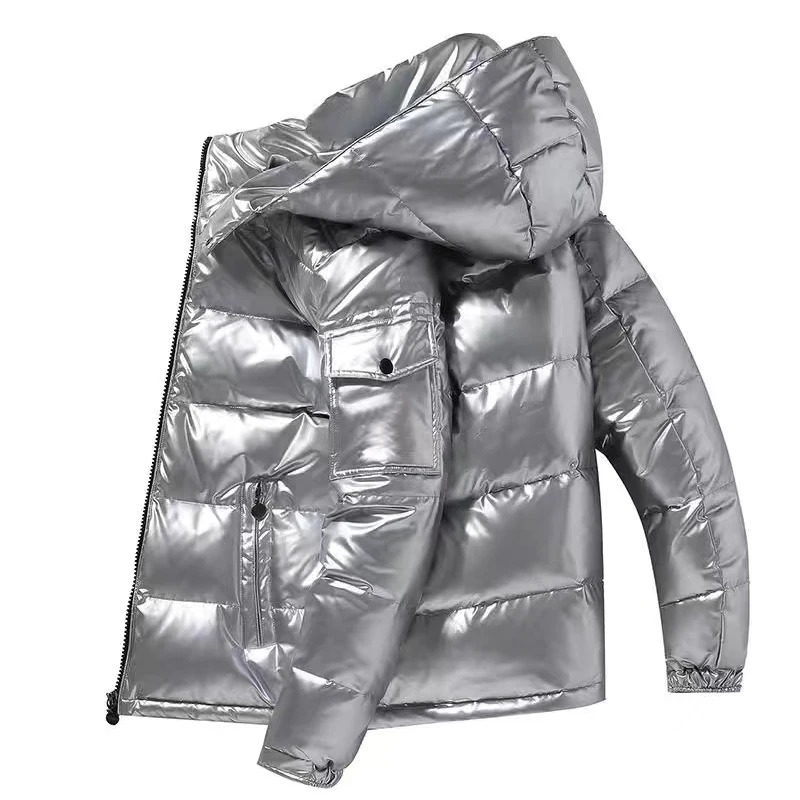 Men's Thickened Down Jackets Zipper Parka Men Casual White Down Jacket Outdoor Warm Feather Winter Jacket Doudoune Coat Outwear