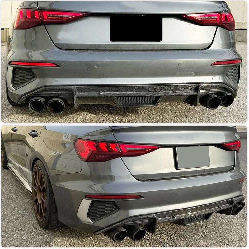 Задний бампер из углеродного волокна диффузор спойлер для Audi S3 8Y Sedan 4-дверный 2021