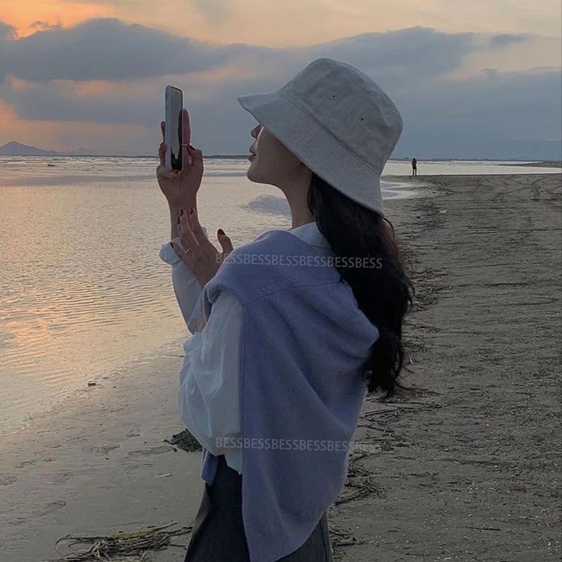 Панама хлопковая унисекс летняя однотонная для защиты от солнца пляжа рыбалки -