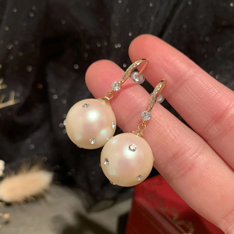 Высококачественные циркониевые свадебные серьги AAA жемчужные для невесты