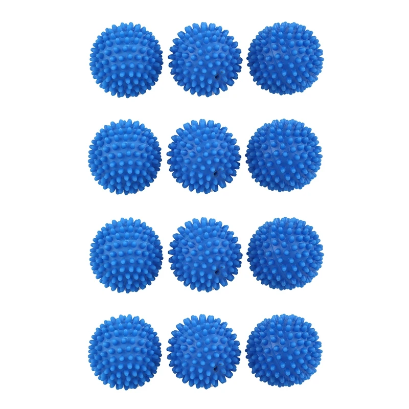 

2X 6 X Blue Reusable Dryer Balls Fabric Softener Ball