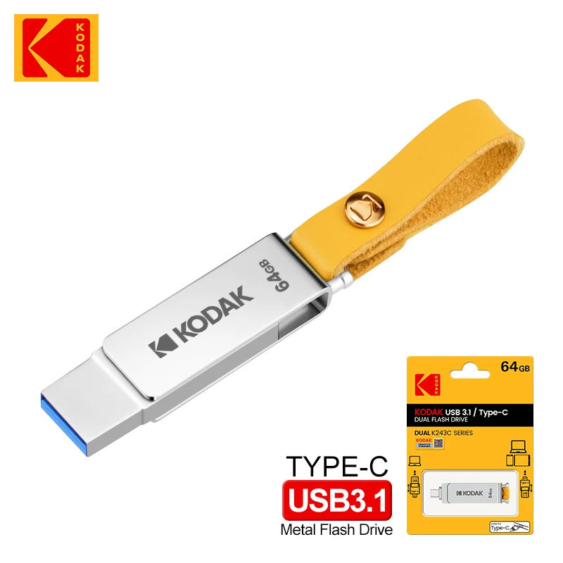 USB-флеш-накопитель Kodak K243C 32-128 ГБ Type c |