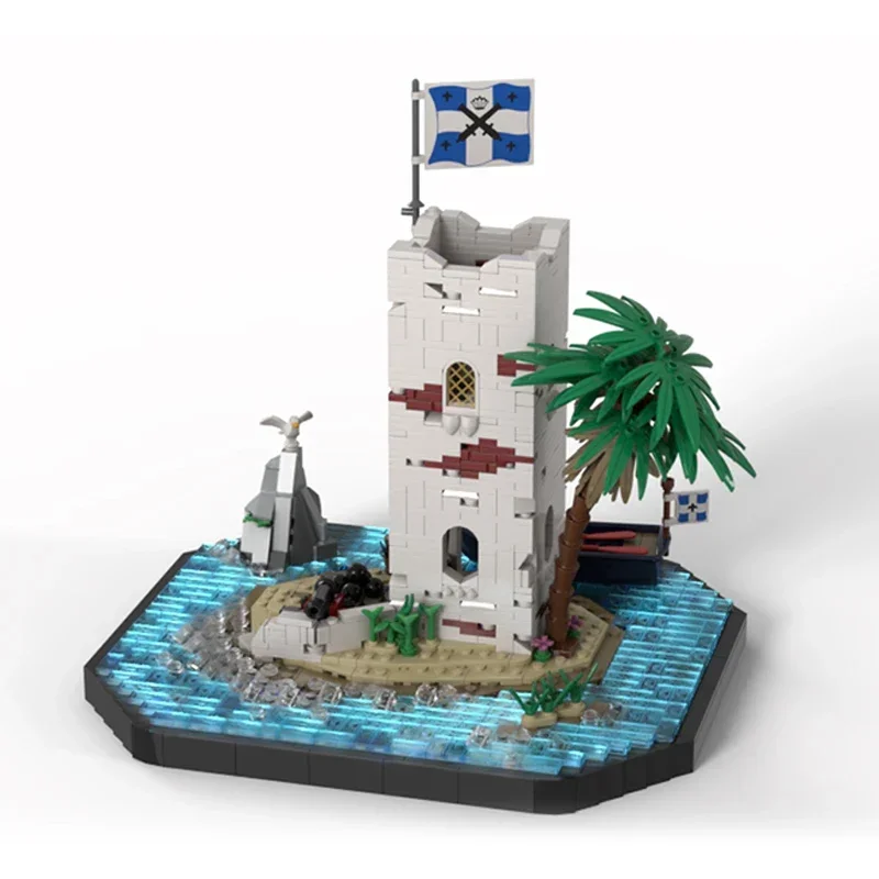 Технические Moc-кирпичи модель пиратского острова остров сабли обновленные