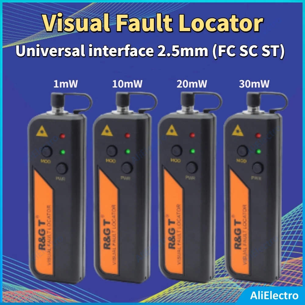 

KELUSHI Visual Fault Locator for 2.5mm Connecter 1/10/20/30mw 1-30km Mini RGT Fiber Optic Tester FTTH free shipping