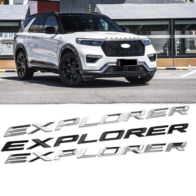 

Car 3D Metal Letters Decals Sticker For Ford Explorer 2020 2021 Car Front Head Hood Logo Replace Emblem Badge Styling Stickers