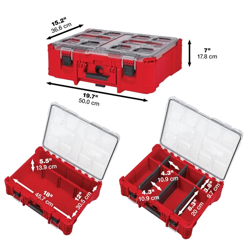 Упаковка Milwaukee 48-22-8432 20-дюймовый прочный ударопрочный глубокий контейнер для