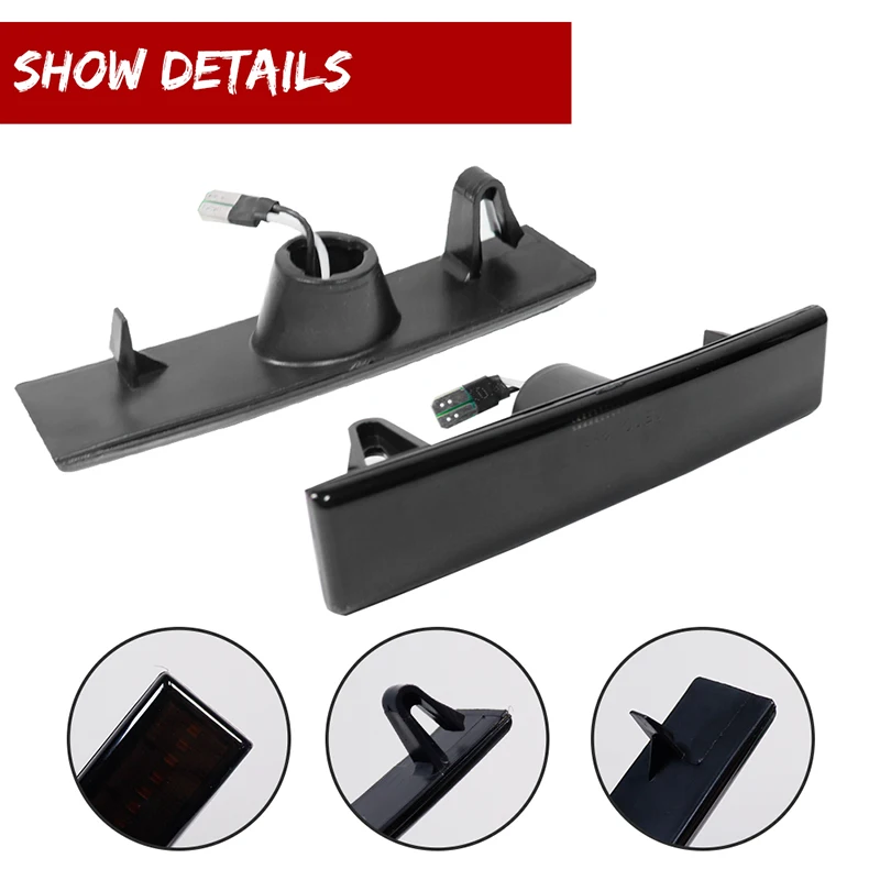 Передний Янтарный/задний красный светодиодный автомобильный бампер боковые