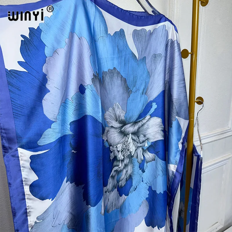 WINYI 2024 Новые африканские женщины Дашики Бохо печать мусульманская женщина Дубай