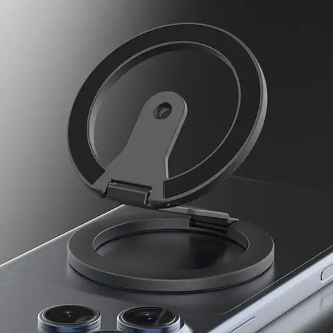  Магнитный держатель для телефона MagSafe, двусторонняя магнитная застежка, вращающаяся и складная металлическая подставка-держатель.